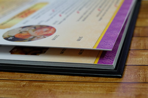 ตัวอย่าง Photobook แกน PVC สีดำ 0.5 มม.