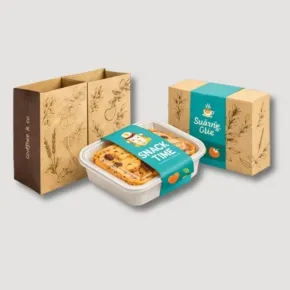 Special products category featuring coffee bags and food box belly bands for custom packaging