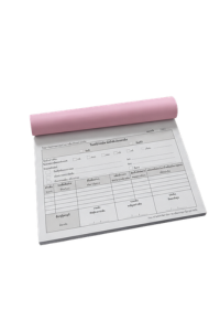 Receipt Book, 4 Sheets per Set, 25 Sets per Book, Plain Paper. Each book contains 25 sets. 1 set = 4 sheets.
