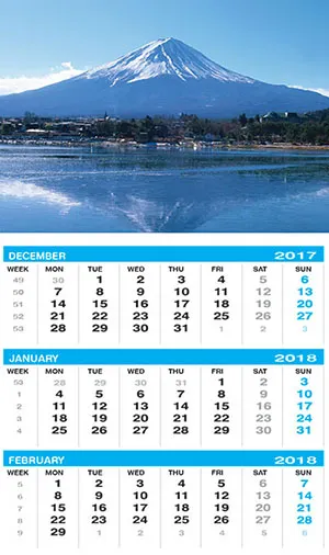 ปฏิทินคลาสสิก3เดือน  SP001 - คลาสสิก 3 เดือน รูปภาพด้านบน ขนาด 29.7 ซม. x 21 ซม. กระดาษอาร์ตการ์ด 230 แกรม พิมพ์ 4 สี 1 หน้า ตอกตาไก่สำหรับแขวน  ภู่ด้านล่าง ขนาด 29.7 ซม. x 28.4 ซม. กระดาษปอนด์ 80 แกรม พิมพ์ 2 สี 1 ด้าน จำนวน 12 แผ่น ปรุฉีก เย็บแม็ค 2 จุด จัดหน้าฟรี